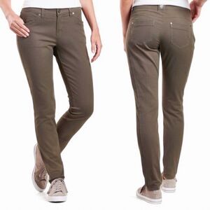 KUHL Women's Brooke Skinny Pants Stretch Canvas Olive Green #6284 Size 14